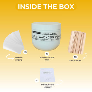 NaturaverdePro Sugar Wax Body & Facial Hair Removal Kit - 8.45 oz