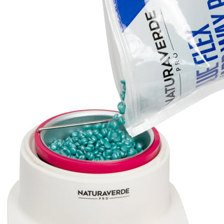 Blue Flex hard wax beads in bulk for professional salons
