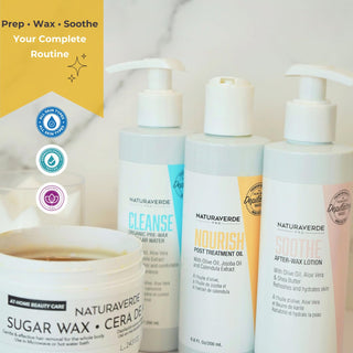 NaturaverdePro Sugar Wax Body & Facial Hair Removal Kit - 8.45 oz