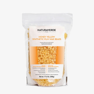 Naturaverde PRO Honey Yellow Synthetic Film Wax Beads 17.6 oz (500 g) bag
