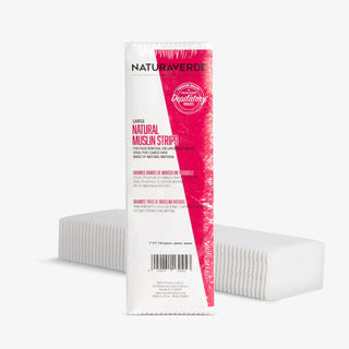 NATURAL MUSLIN WAXING STRIPS FOR FACE - Pack of 100